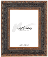 Parisienne French Ornate Embossed Wood Picture Frame Antique Bronze Black Patina - West Frames